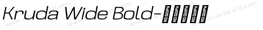 Kruda Wide Bold字体转换